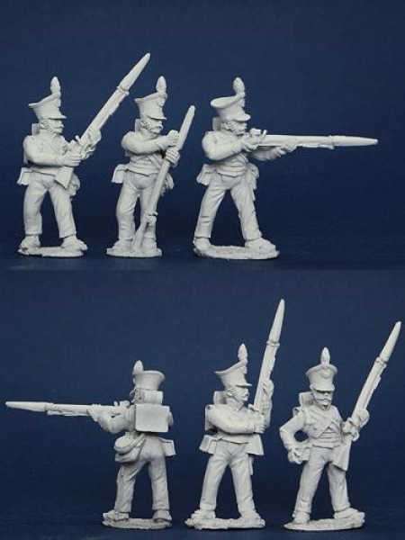 Front Rank Miniatures: BWNRPK7 Brunswick Line Infantry, Firing Line (6 Figures)