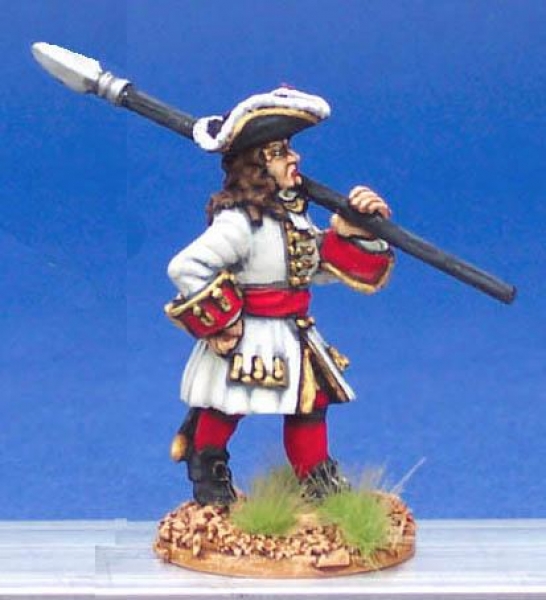 Front Rank Miniatures: DS10 Officer / Standard Bearer Advancing (6 figures)