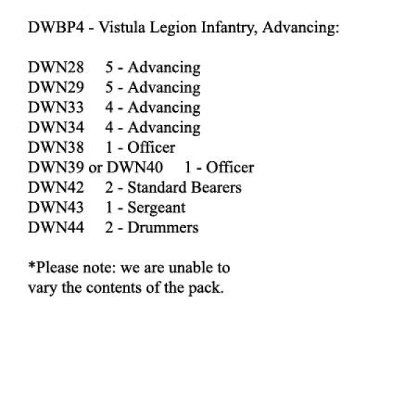 Front Rank Miniatures: DWBP4 Vistula Legion Infantry Advancing (25 Figures)