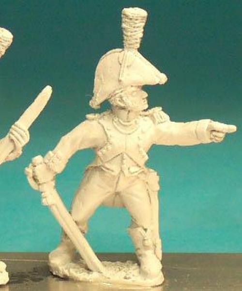 Front Rank Miniatures: DWN20 Officer In Bicorn - Duchy Of Warsaw - Officer Standing Pointing (6 figu