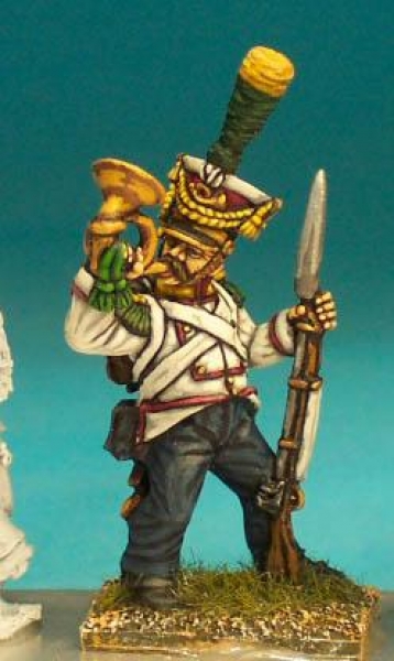 Front Rank Miniatures: DWN24 Musician In Czapka - Duchy Of Warsaw - Voltigeur Cornet (6 figures)