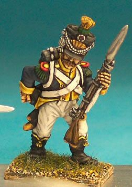 Front Rank Miniatures: DWN37 Voltigeur / Grenadier In Shako - Vistula Legion - Loading (6 figures)