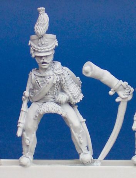 Front Rank Miniatures: DWNC16 Hussar - Trooper Charging, (Separate Pivoting Sword Arm) (6 figures)