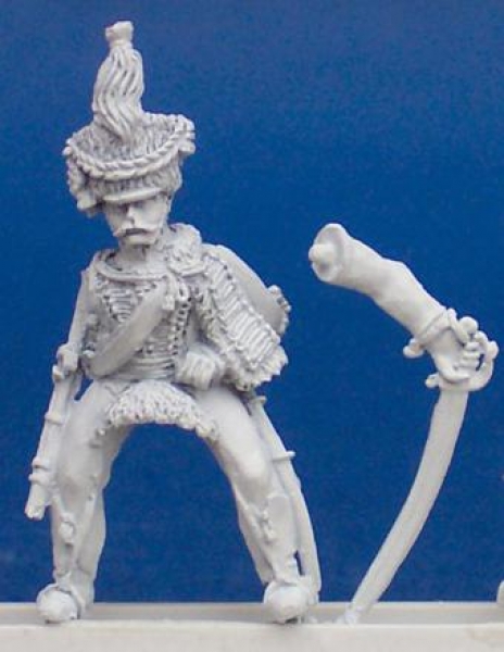 Front Rank Miniatures: DWNC18 Hussar - Elite Company Trooper, (Separate Pivoting Sword Arm) (6 figur