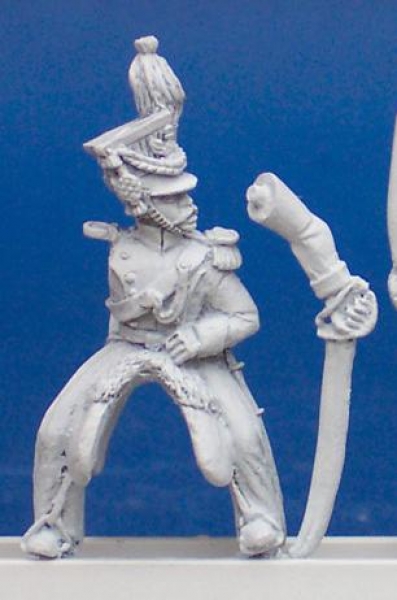 Front Rank Miniatures: DWNC4 Uhlan - Officer, Leading, (Separate Pivoting Sword Arm) (6 figures)