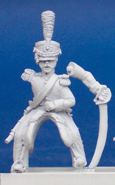 Front Rank Miniatures: DWNC8 Chasseur A Cheval - Trooper Charging, (Separate Pivoting Sword Arm) (6 