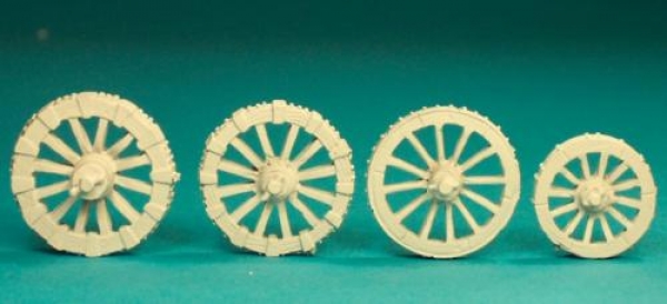 Front Rank Miniatures: EQ20 4 Separate Light Gauge Wagon/Gun Wheels