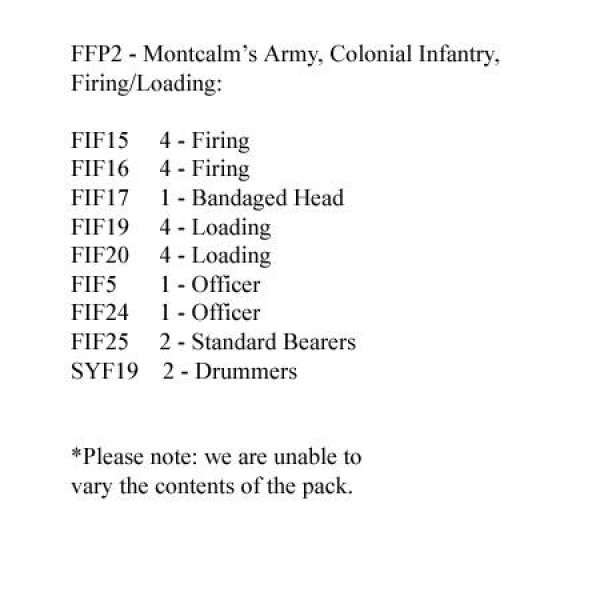 Front Rank Miniatures: FFP2 French Colonial Line, Firing/Loading (24 Figures)