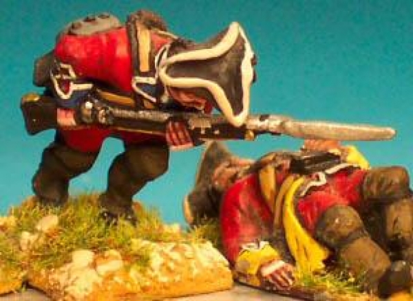 Front Rank Miniatures: FIB36 Battalion Company, Falling Wounded (6 figures)