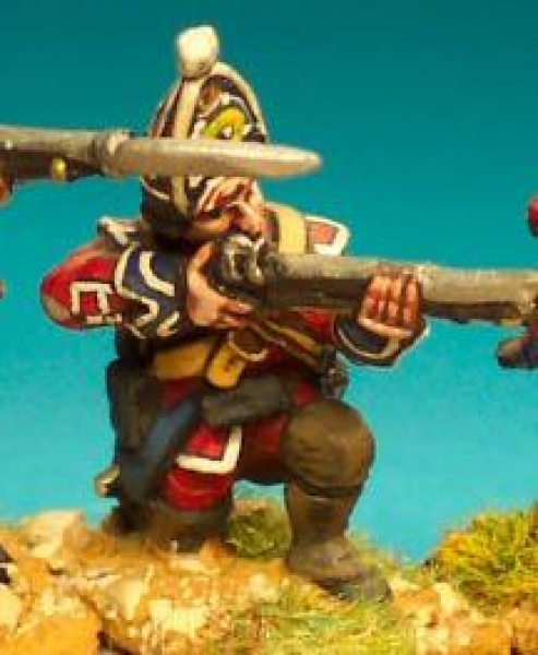 Front Rank Miniatures: FIB39 Grenadier Company, Cloth Mitre Cap, Kneeling Firing (6 figures)