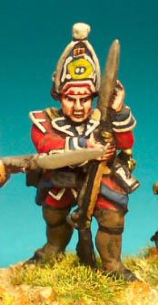 Front Rank Miniatures: FIB41 Grenadier Company, Cloth Mitre Cap, Loading (6 figures)