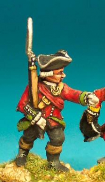 Front Rank Miniatures: FIB50 Officer Advancing With Fusil (6 figures)