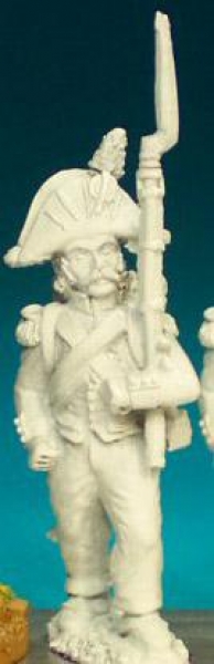 Front Rank Miniatures: FN102 Grenadier -Standing Shouldered Musket In Campaign Dress And Bicorn (6 f