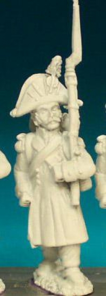 Front Rank Miniatures: FN108 Grenadier - Standing Shouldered Musket - In Greatcoat And Bicorn (6 fig