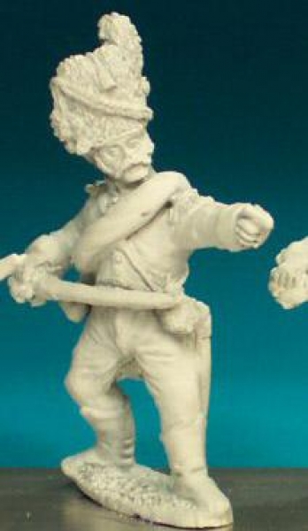 Front Rank Miniatures: FN125 Officer - Grenadier Officer Standing Pointing, Surtout And Bearskin (6 