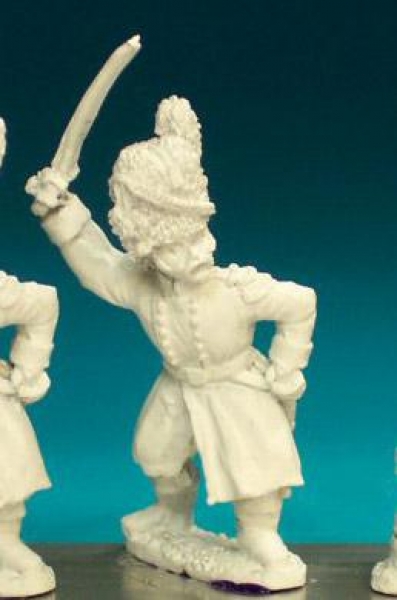 Front Rank Miniatures: FN129 Officer - Chasseur Officer, Standing, Greatcoat And Bearskin (6 figures