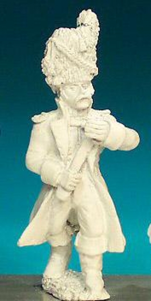 Front Rank Miniatures: FN138 Standard Bearer - Chasseur Standard Bearer, Standing, Greatcoat And Bea