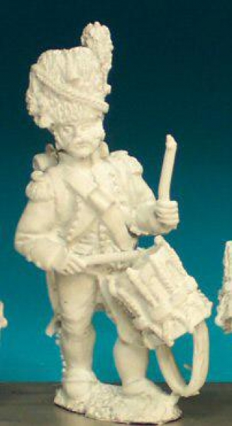 Front Rank Miniatures: FN142 Chasseur Drummer - Standing, Full Dress And Bearskin (6 figures)