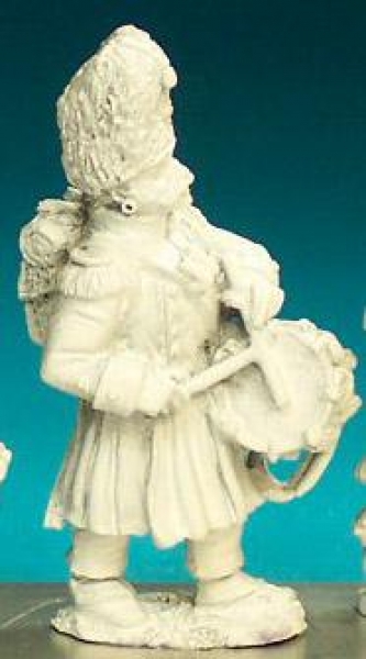 Front Rank Miniatures: FN144 Grenadier Drummer - Standing, Greatcoat And Bearskin (6 figures)