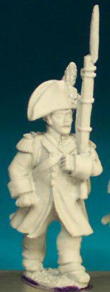 Front Rank Miniatures: FN251 Voltigeur / Grenadier - Greatcoat Pre 1812 - Marching, Bicorn (6 figure