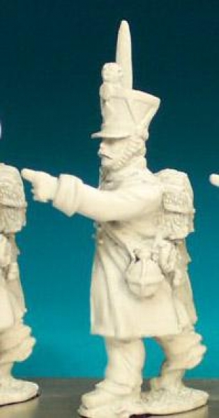 Front Rank Miniatures: FN306 Sergent - Pre 1812 - Fusilier Sergent In Greatcoat, Shako (6 figures)