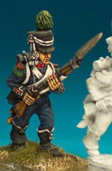 Front Rank Miniatures: FN311 Early Shako With Drooping Side Plume Pre 1806 - Chasseur Advancing, Hig
