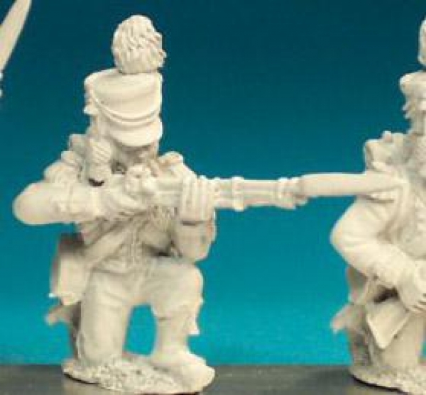 Front Rank Miniatures: FN316 Early Shako With Drooping Side Plume Pre 1806 - Chasseur Kneeling Firin
