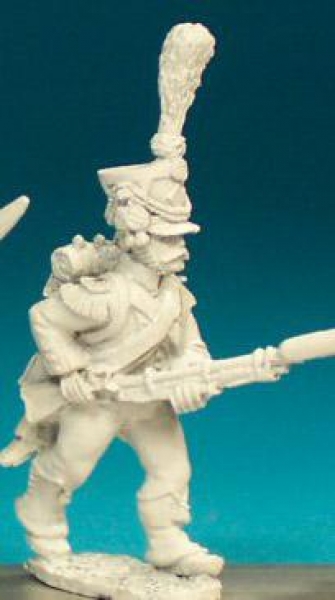 Front Rank Miniatures: FN340 Shako With Upright Plume, Post 1806 - Carabinier/Voltigeur Advancing Lo