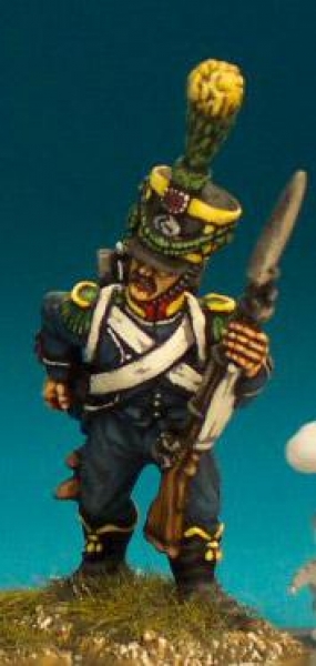 Front Rank Miniatures: FN343 Shako With Upright Plume, Post 1806 - Carabinier/Voltigeur Loading (6 f