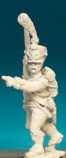 Front Rank Miniatures: FN347 Shako With Upright Plume, Post 1806 - Light Infantry Sergeant (6 figure