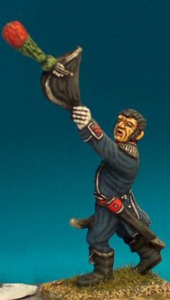 Front Rank Miniatures: FN348 Bicorn - Officer Barehead, Waving Bicorn (6 figures)