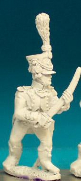 Front Rank Miniatures: FN354 Shako With Upright Front Plume Post 1806 - Officer Holding Sabre (6 fig
