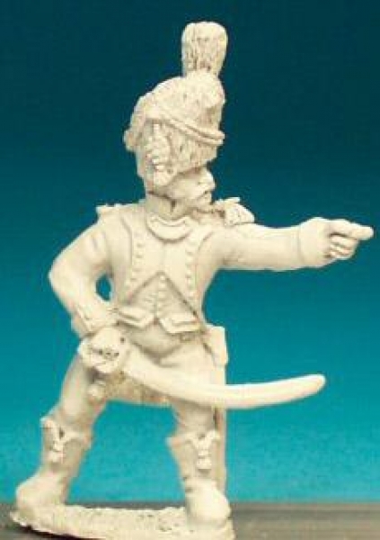 Front Rank Miniatures: FN371 Carabinier Officer In Bearskin - Officer Standing Pointing (6 figures)