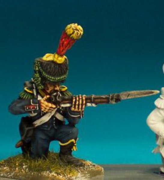 Front Rank Miniatures: FN378 Voltigeur In Colpack - Kneeling Firing (6 figures)