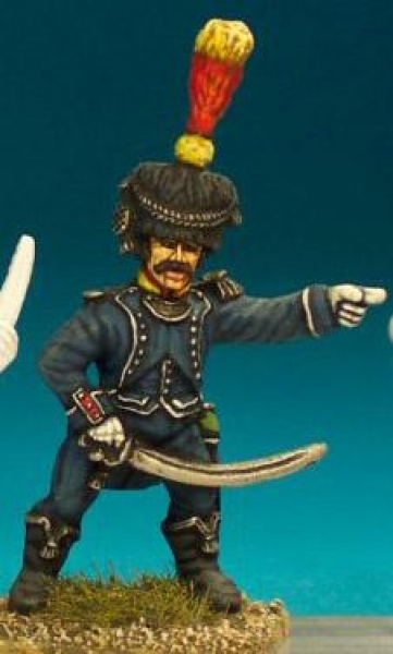 Front Rank Miniatures: FN384 Voltigeur Officer In Colpack - Standing Pointing (6 figures)