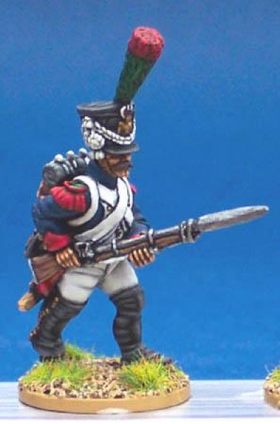 Front Rank Miniatures: FN402 Fusilier Chasseur - In Full Dress - Advancing, Low Porte (6 figures)