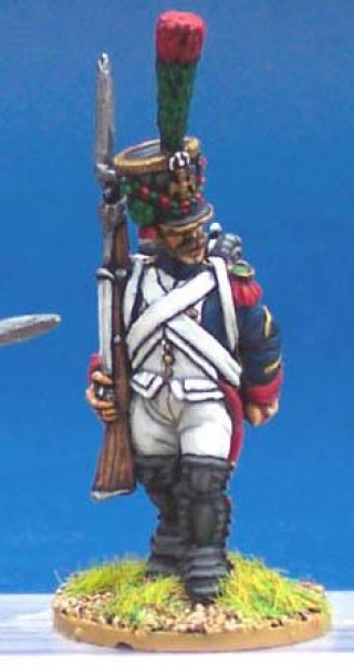Front Rank Miniatures: FN403 Fusilier Chasseur - In Full Dress - Sergent Marching (6 figures)