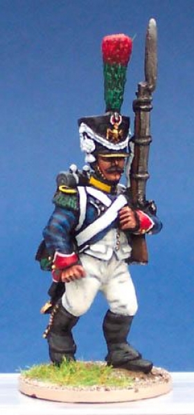 Front Rank Miniatures: FN411 Young Guard Voltigeur In Full Dress - Marching (6 figures)