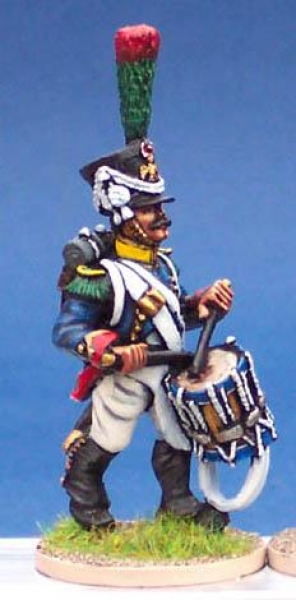 Front Rank Miniatures: FN419 Young Guard Voltigeur In Full Dress - Drummer Playing (6 figures)