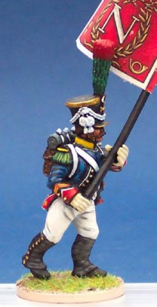 Front Rank Miniatures: FN421 Young Guard Voltigeur In Full Dress - Fanion Bearer (6 figures)