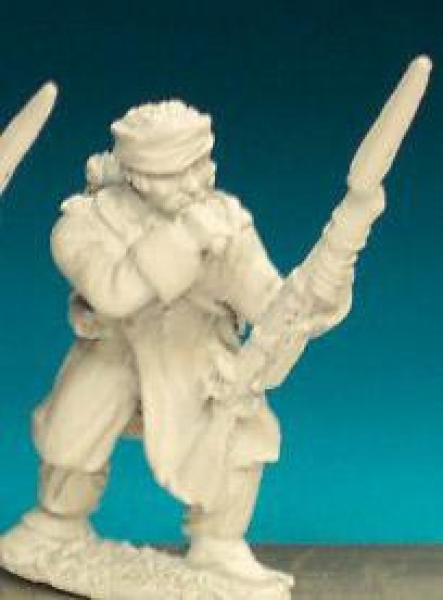 Front Rank Miniatures: FN48 Voltigeur (1812-1815) - Biting Cartridge, Greatcoat, Bandaged Head (6 fi