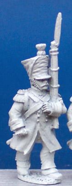 Front Rank Miniatures: FN61 Grenadier (1812-1815) - Marching, Greatcoat, Weatherproof Shako (6 figur