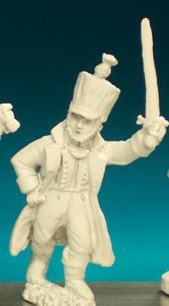 Front Rank Miniatures: FN72 Officer (1812-1815) - Marching Waving Sword, Greatcoat, Weatherproof Sha
