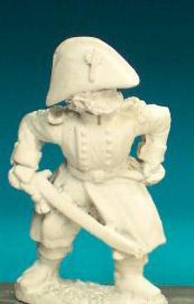 Front Rank Miniatures: FN77 Officer (1812-1815) - Standing With Sabre, Greatcoat And Bicorn (6 figur