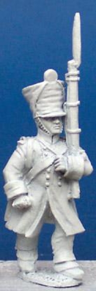 Front Rank Miniatures: FN8 Fusilier (1812-1815) - Marching, Greatcoat, Weatherproof Shako (6 figures