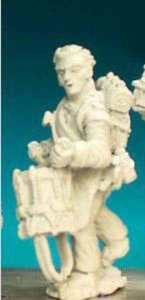 Front Rank Miniatures: FN93 Fusilier Drummer (1812-1815) - Bareheaded In Campaign Dress, Playing (6 