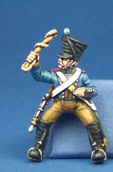 Front Rank Miniatures: FNA45 French Equipment Train Driver In Covered Shako (Post 1812), Whip Raised