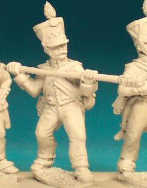 Front Rank Miniatures: FNA7 Campaign Dress Pre 1812 - Gunner Using Ramrod (6 figures)