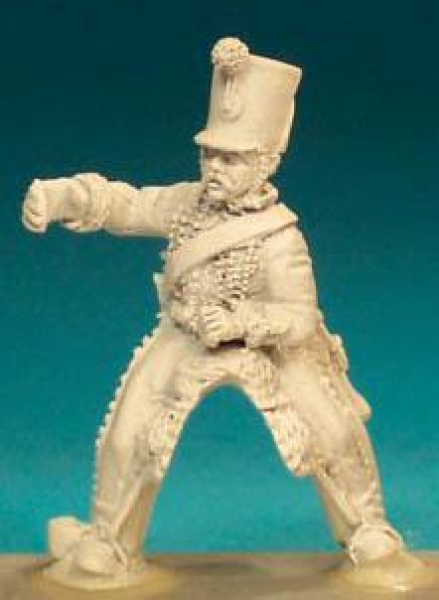 Front Rank Miniatures: FNC91 Hussar - Post 1812 (Cylindrical Shako) - Standard Bearer (6 figures)