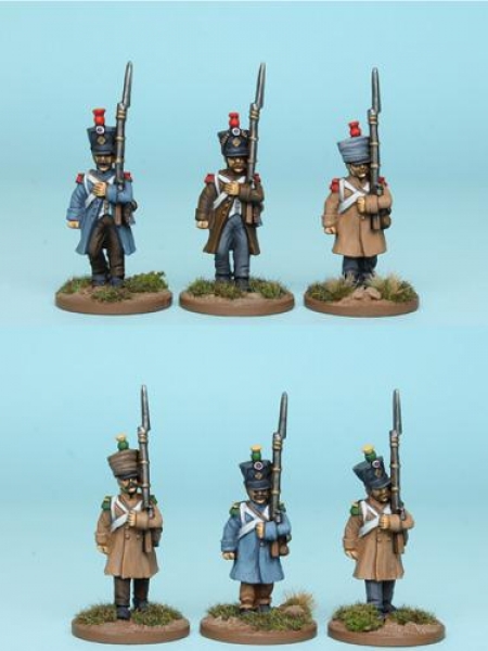 Front Rank Miniatures: FNRPK16 Mixed French Elite Company Pre 1812, Greatcoat & Shako, Marching (6 F